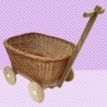 Handmade Natural Wicker Children's Pull Wagon