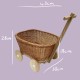 Handmade Natural Wicker Children's Pull Wagon