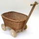 Handmade Natural Wicker Children's Pull Wagon