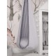 Children's Cocoon Cotton Hammock Swing Grey Pompons