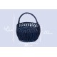 Handmade Blue Natural Wicker Mushroom Basket With Handle