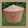 Handmade Natural Wicker Corner Laundry Basket With Handles