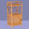 Handmade Wicker Nightstand/Side Table With Cupboard