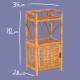 Handmade Wicker Nightstand/Side Table With Cupboard