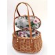 Handmade Natural Rounded Wicker Hand Bag