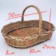 Handmade Natural Wicker Tray With Handle