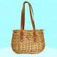 Handmade Natural Rounded Wicker Hand Bag